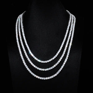 4MM Iced Out Bling 18K Gold‑Plated Tennis Chain in WhiteGold RDRIP JEWELRY 07