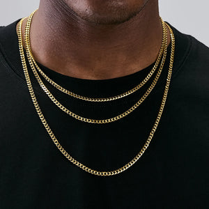 4mm Titanium Stainless Steel Cuban Chain RDRIP JEWELRY