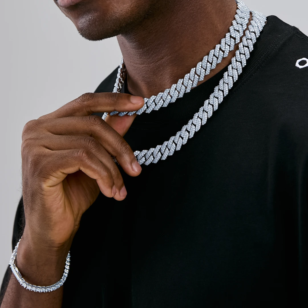 14MM 2-ROW ICED OUT PRONG CUBAN CHAIN RDRIP JEWELRY