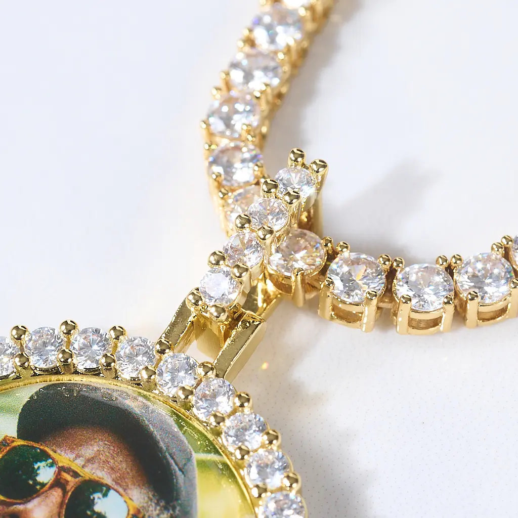 3D Mini Circle Custom Picture Photo Pendant Personalized Memory Jewelry RDRIP JEWELRY