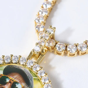 3D Mini Circle Custom Picture Photo Pendant Personalized Memory Jewelry RDRIP JEWELRY