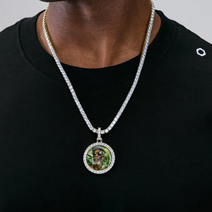 3D Mini Circle Custom Picture Photo Pendant Personalized Memory Jewelry RDRIP JEWELRY
