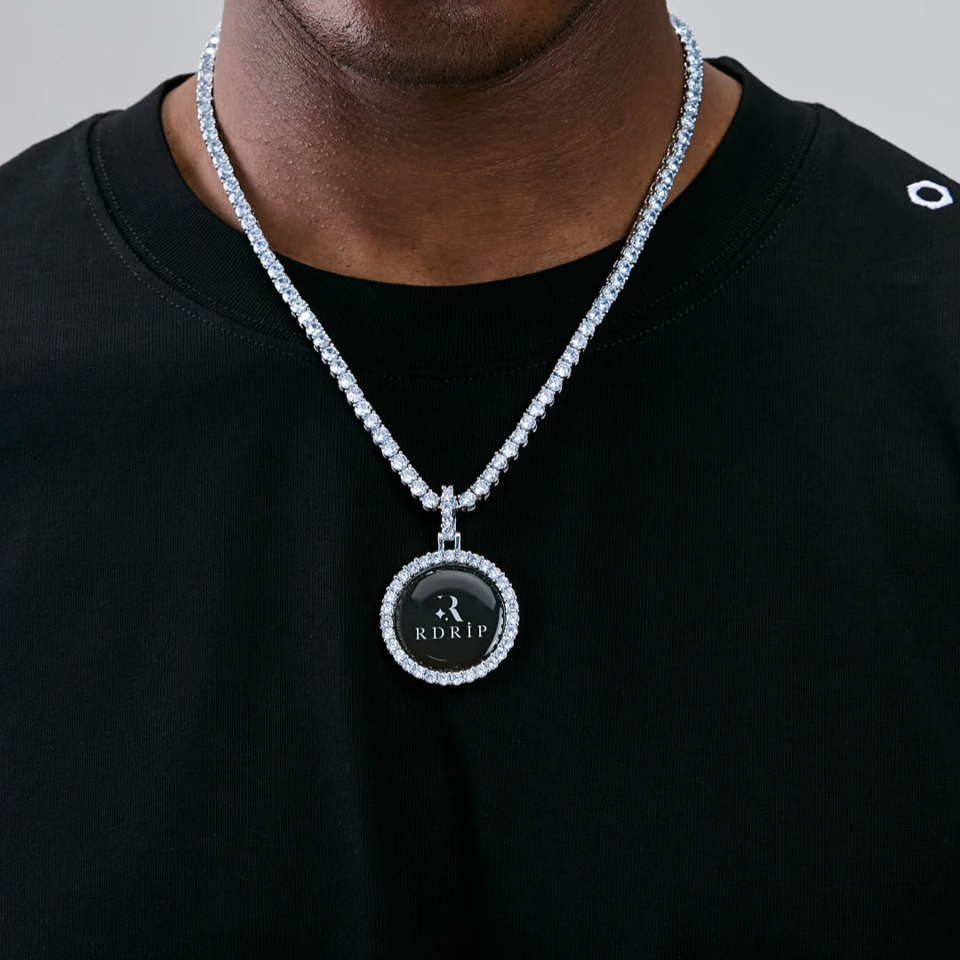 3D Mini Circle Custom Picture Photo Pendant Personalized Memory Jewelry RDRIP JEWELRY