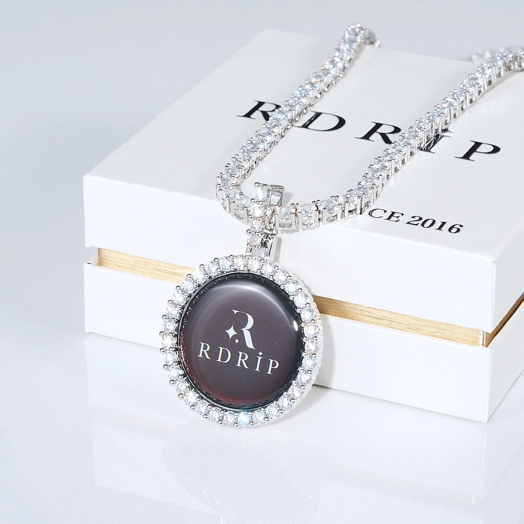 3D Mini Circle Custom Picture Photo Pendant Personalized Memory Jewelry RDRIP JEWELRY
