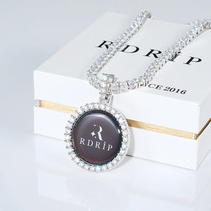 3D Mini Circle Custom Picture Photo Pendant Personalized Memory Jewelry RDRIP JEWELRY