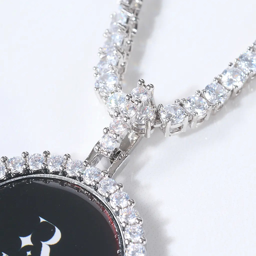 3D Mini Circle Custom Picture Photo Pendant Personalized Memory Jewelry RDRIP JEWELRY