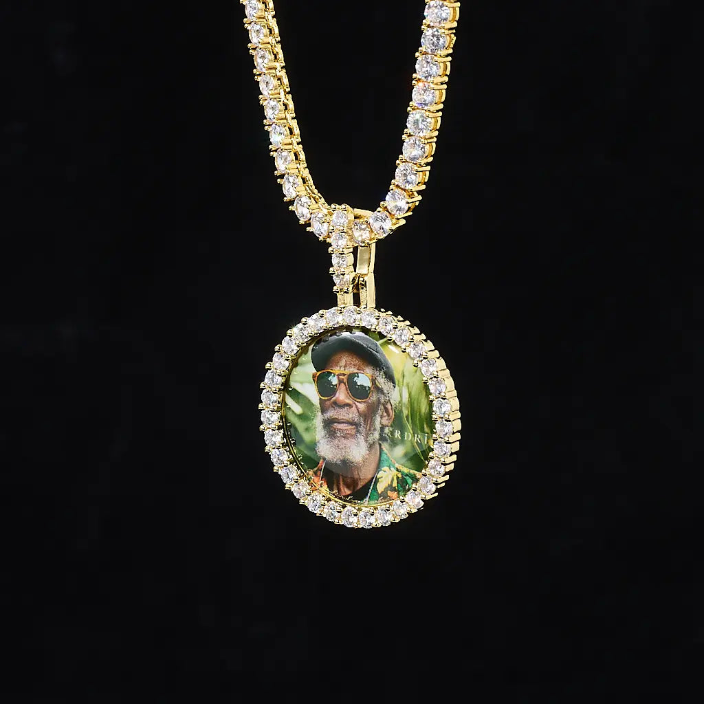 3D Mini Circle Custom Picture Photo Pendant Personalized Memory Jewelry RDRIP JEWELRY