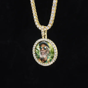 3D Mini Circle Custom Picture Photo Pendant Personalized Memory Jewelry RDRIP JEWELRY
