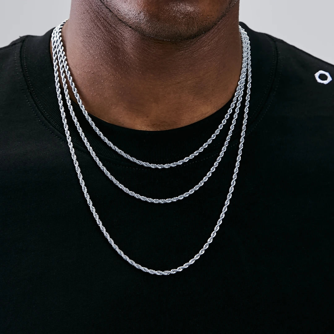 3MM Rope Chain in WhiteGold RDRIP JEWELRY 01