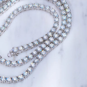 4MM Iced Out Bling 18K Gold‑Plated Tennis Chain in WhiteGold RDRIP JEWELRY 05