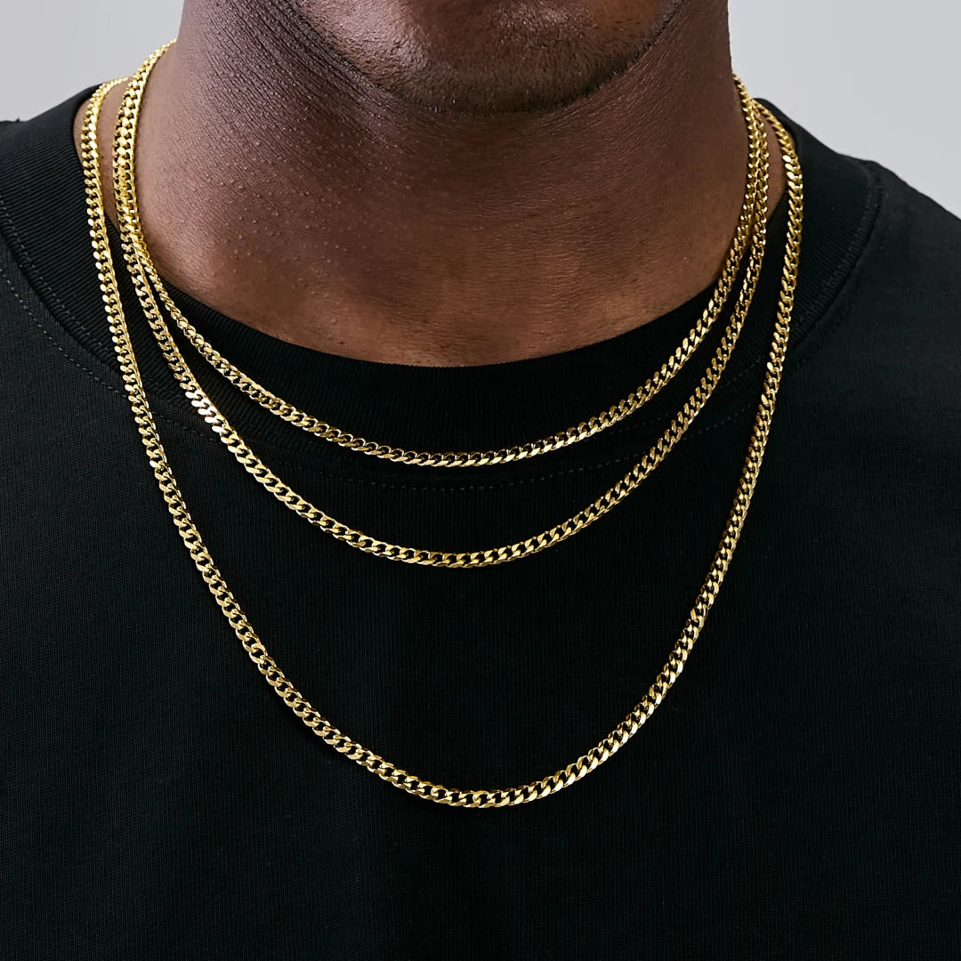 4mm Titanium Stainless Steel Cuban Chain  RDRIP JEWELRY 