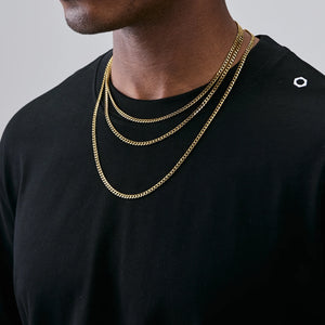 4mm Titanium Stainless Steel Cuban Chain  RDRIP JEWELRY 