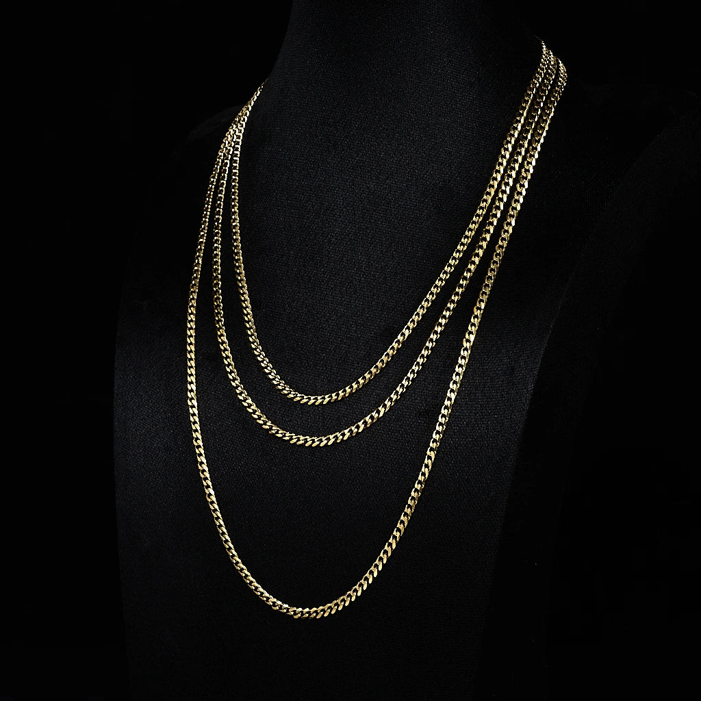4mm Titanium Stainless Steel Cuban Chain  RDRIP JEWELRY 
