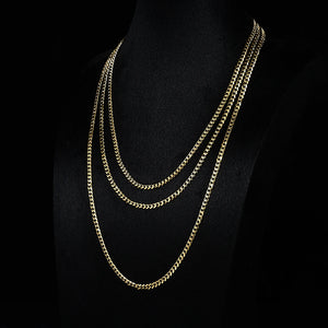 4mm Titanium Stainless Steel Cuban Chain  RDRIP JEWELRY 