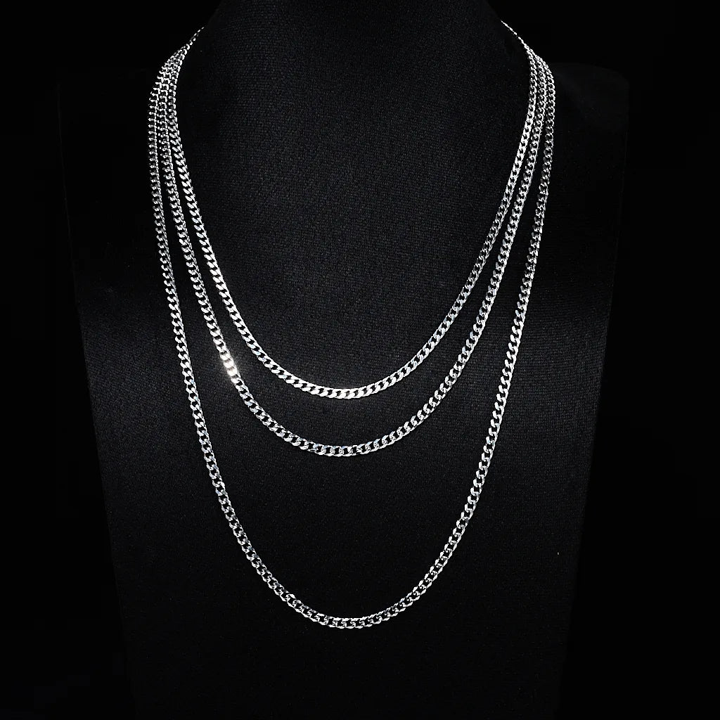 4mm Titanium Stainless Steel Cuban Chain  RDRIP JEWELRY 