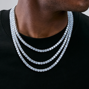 5MM Iced Out Bling 18K Gold‑Plated Tennis Chain in WhiteGold RDRIP JEWELRY 02