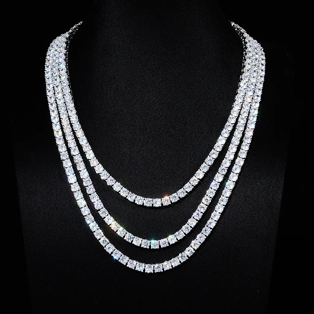 5MM Iced Out Bling 18K Gold‑Plated Tennis Chain in WhiteGold RDRIP JEWELRY 04