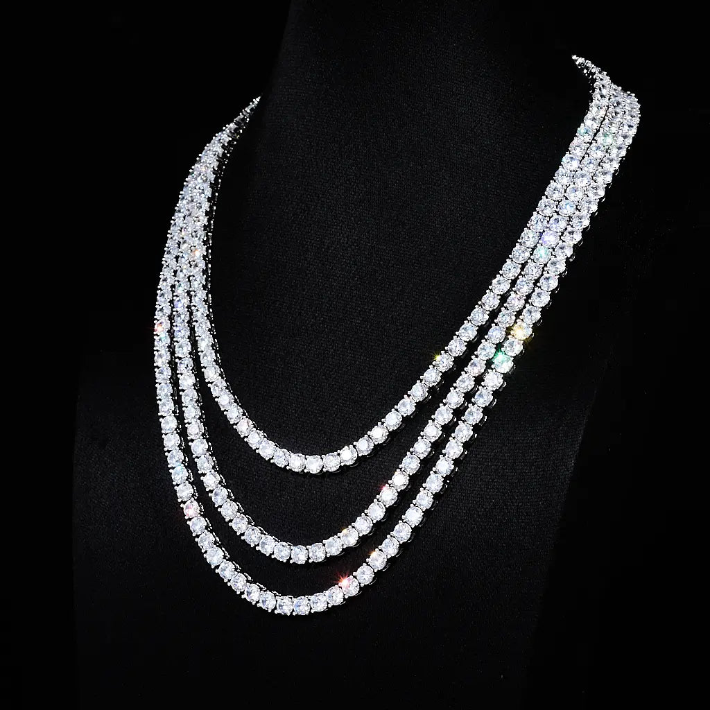 5MM Iced Out Bling 18K Gold‑Plated Tennis Chain in WhiteGold RDRIP JEWELRY 05