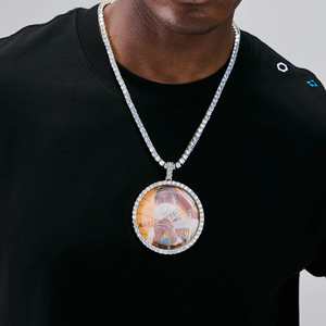 LARGE 3D CIRCLE CUSTOM PICTURE PENDANT RDRIP JEWELRY 01