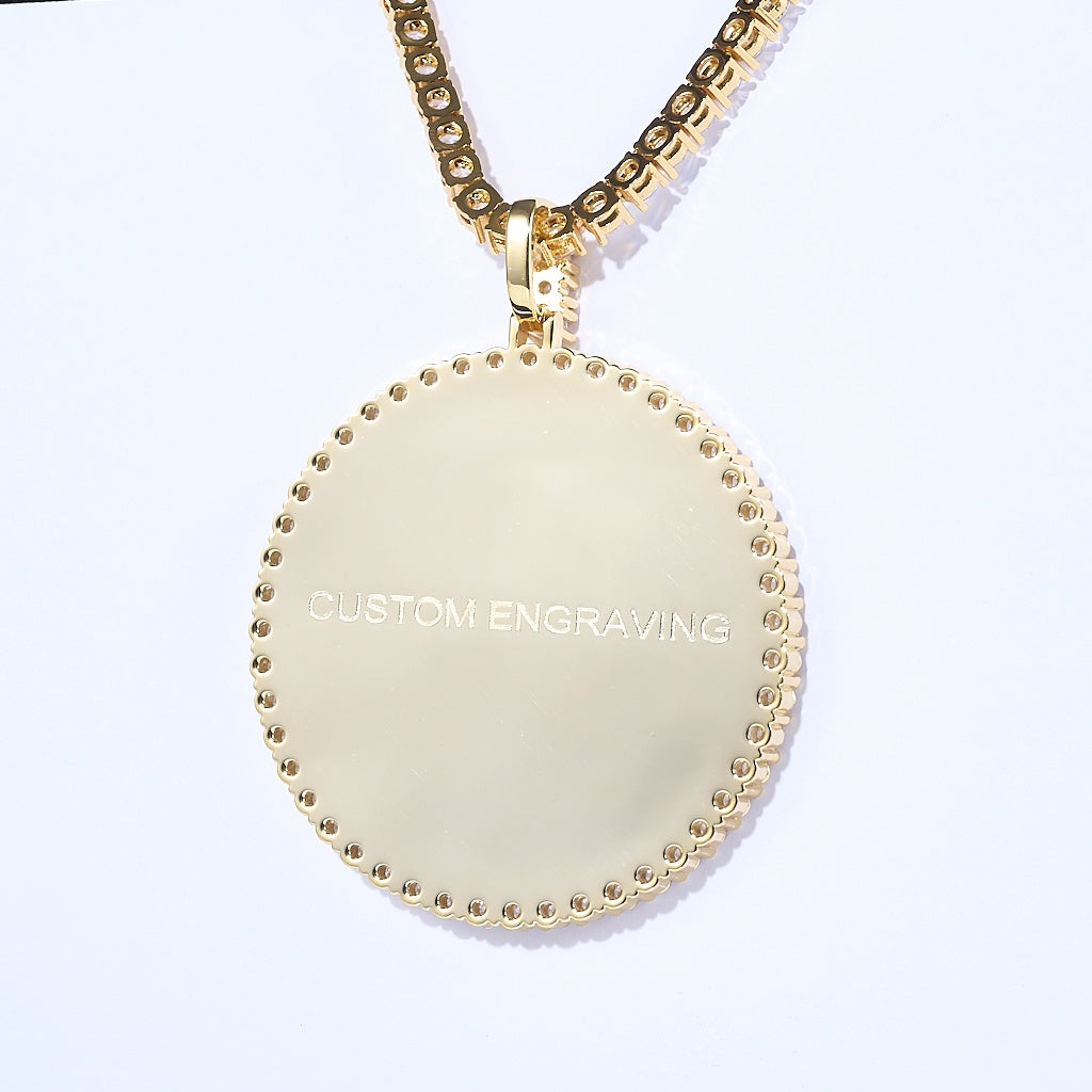 LARGE 3D CIRCLE CUSTOM PICTURE PENDANT RDRIP JEWELRY 08