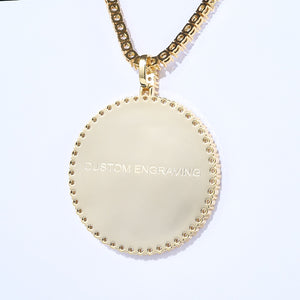 LARGE 3D CIRCLE CUSTOM PICTURE PENDANT RDRIP JEWELRY 08