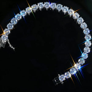 RDRIP 6MM 18K Gold Plated Sparkle Cubic Zirconia Tennis Bracelet, unisex iced out single row wrist chain, flawless VVS simulated diamond cubic zirconia stones, prong set hip hop jewelry, shiny bling bracelet for men and women, perfect for casual wear, streetwear, party looks, and layered wrist stacking, available in 7 inch and 8 inch lengths
